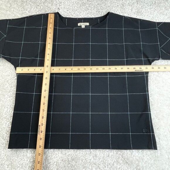 Albion Boss Tee Boxy Fit Windowpane Black - Picture 7 of 7